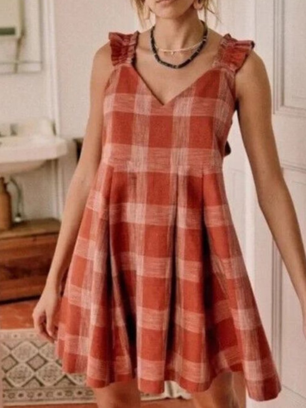Sezane Lizon Tie-Back Dress